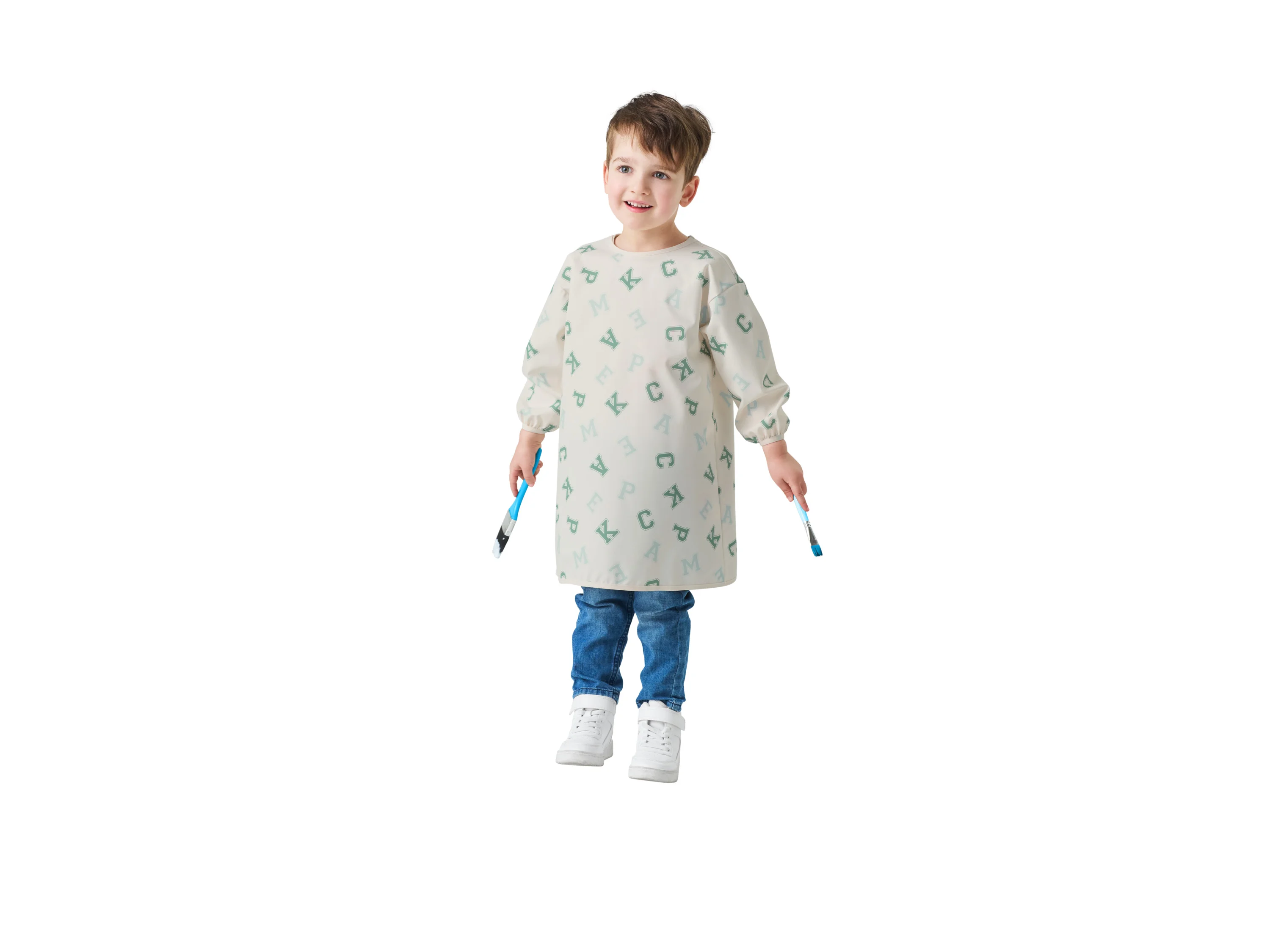 LUPILU® Kleinkinder Malkittel (Weiß, 98/104) – Bild 2 von 4