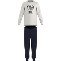 LUPILU® Kleinkinder Pyjama (weiß/navy, 122/128)