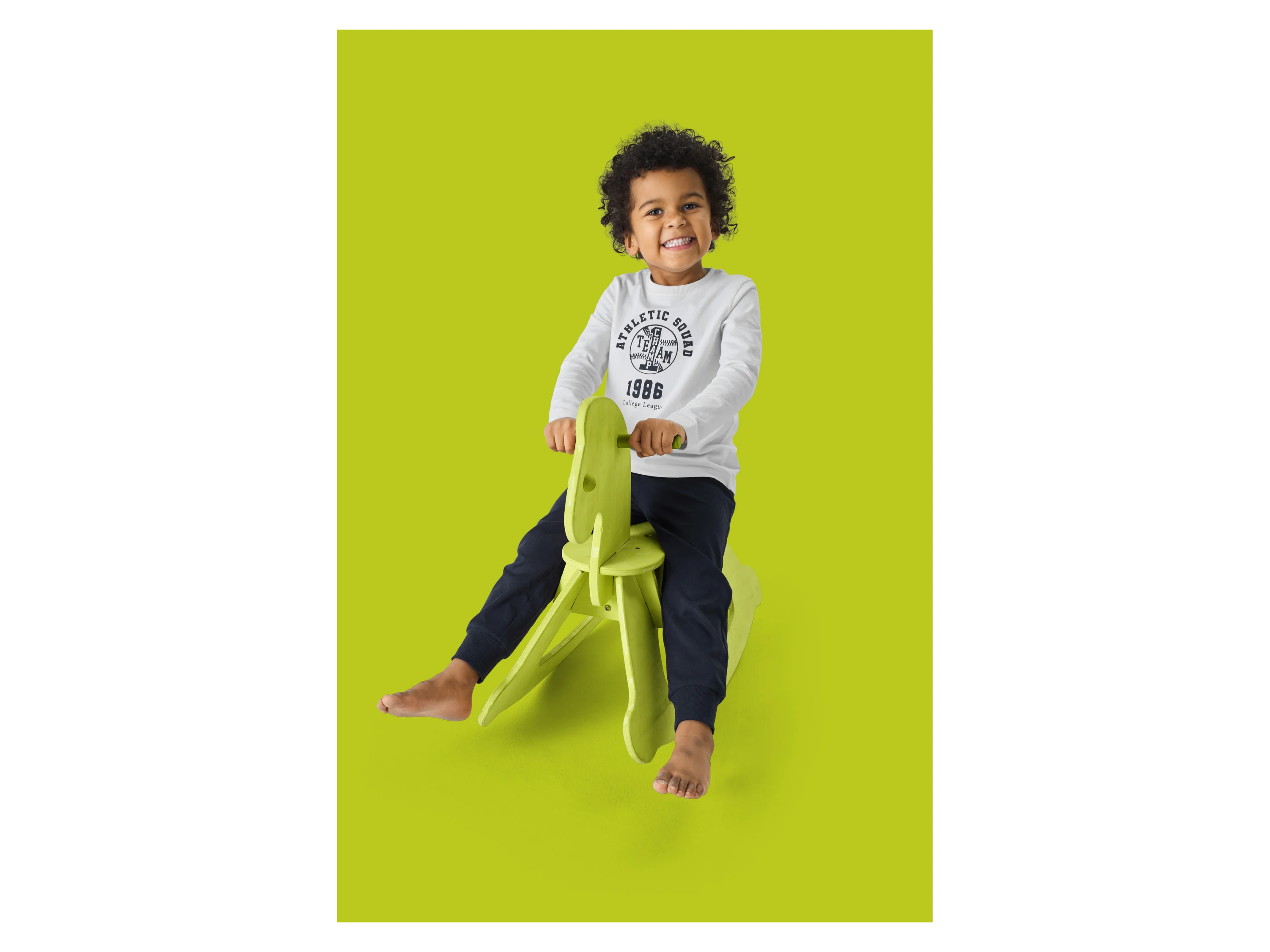 LUPILU® Kleinkinder Pyjama (weiß/navy, 122/128) – Bild 2 von 4