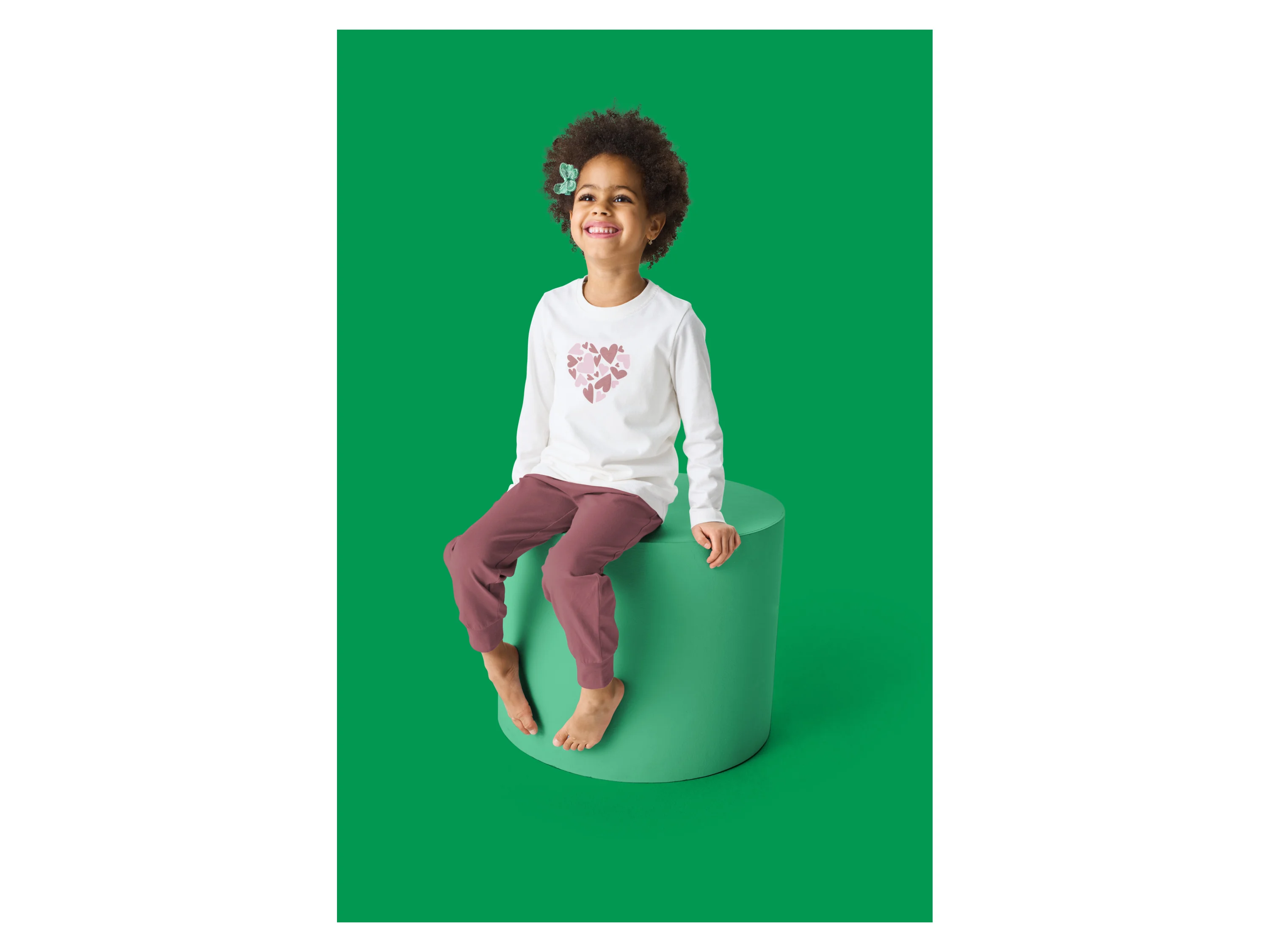 LUPILU® Kleinkinder Pyjama (Weiß/Rosa, 98/104) – Bild 2 von 4