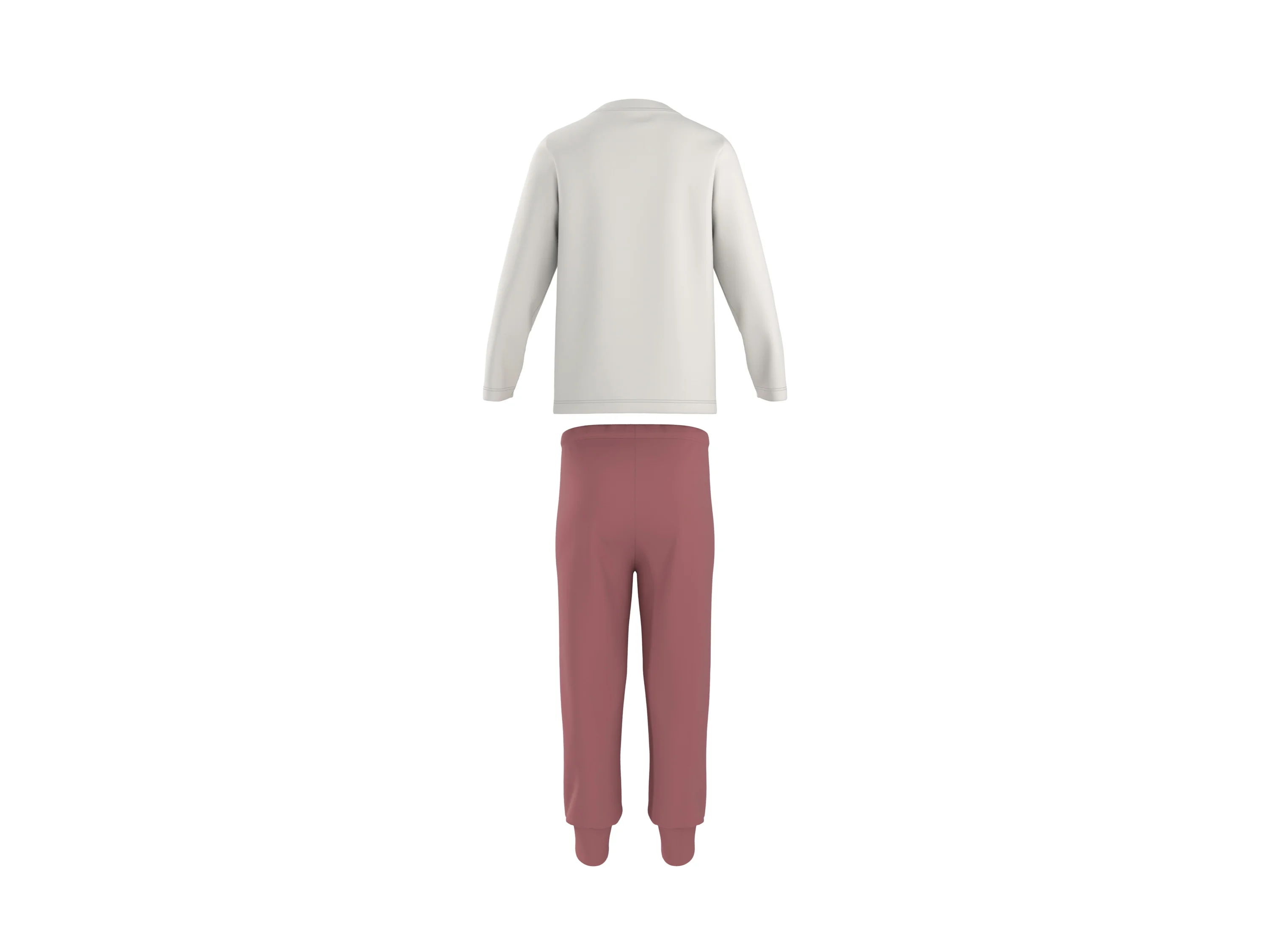 LUPILU® Kleinkinder Pyjama (Weiß/Rosa, 98/104) – Bild 3 von 4