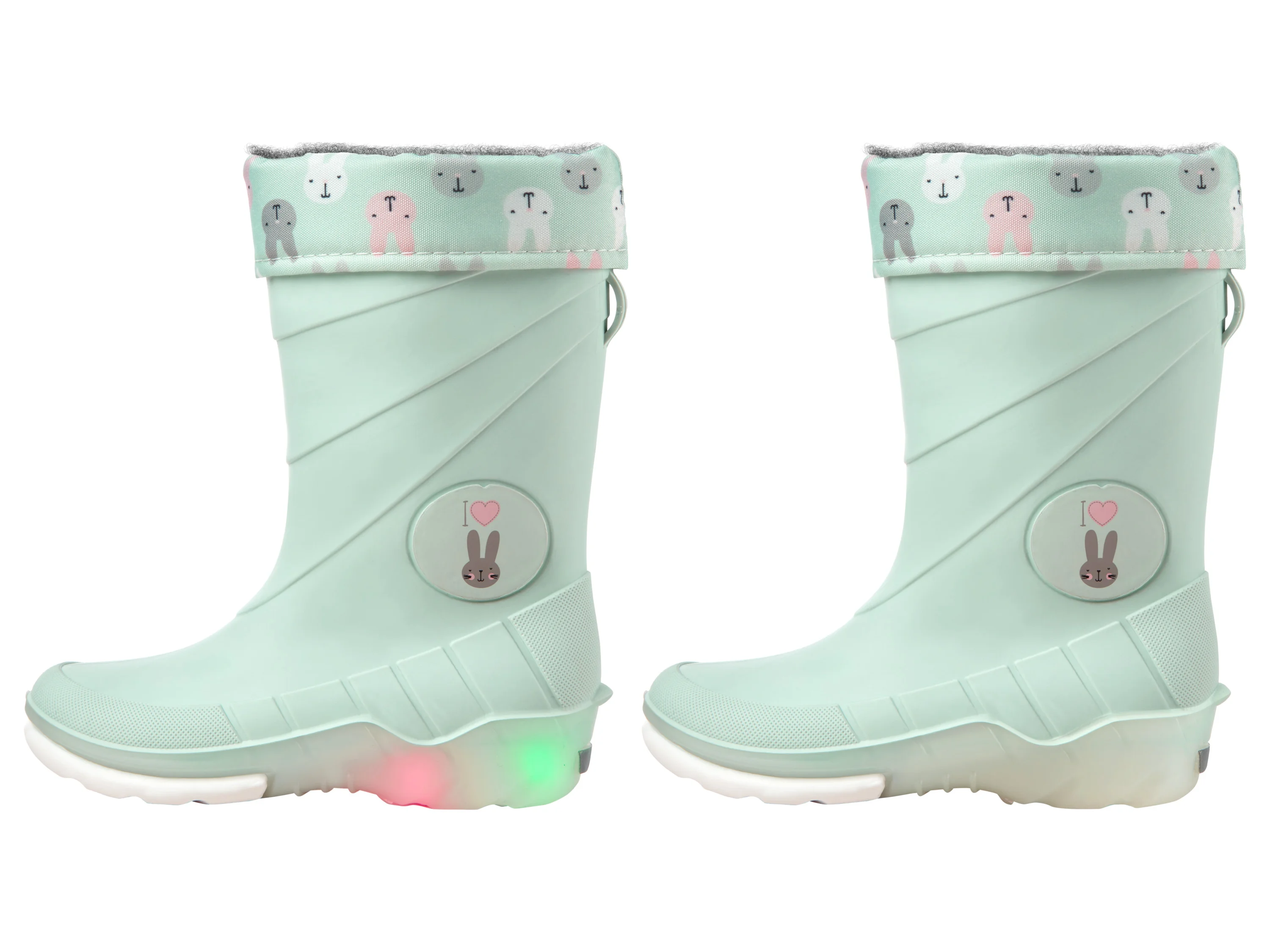 LUPILU® Kleinkinder Regenstiefel mit Licht und Warmfutter (Türkis, 29) – Bild 3 von 4