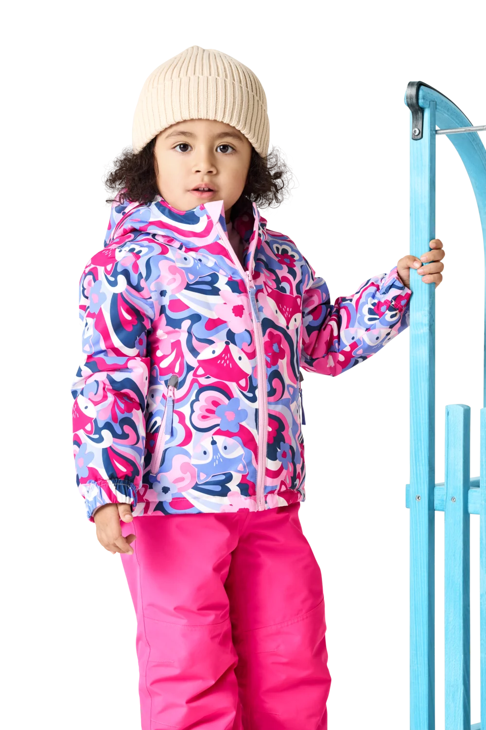 LUPILU® Kleinkinder Schneejacke (gemustert/rosa, 122/128) – Bild 2 von 4