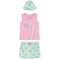 LUPILU® Kleinkinder Set, 3-teilig (rosa/hellblau, 110/116)