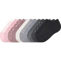 LUPILU® Kleinkinder Sneakersocken, 10 Paar (rosa/creme/grau/navy, 19/22)