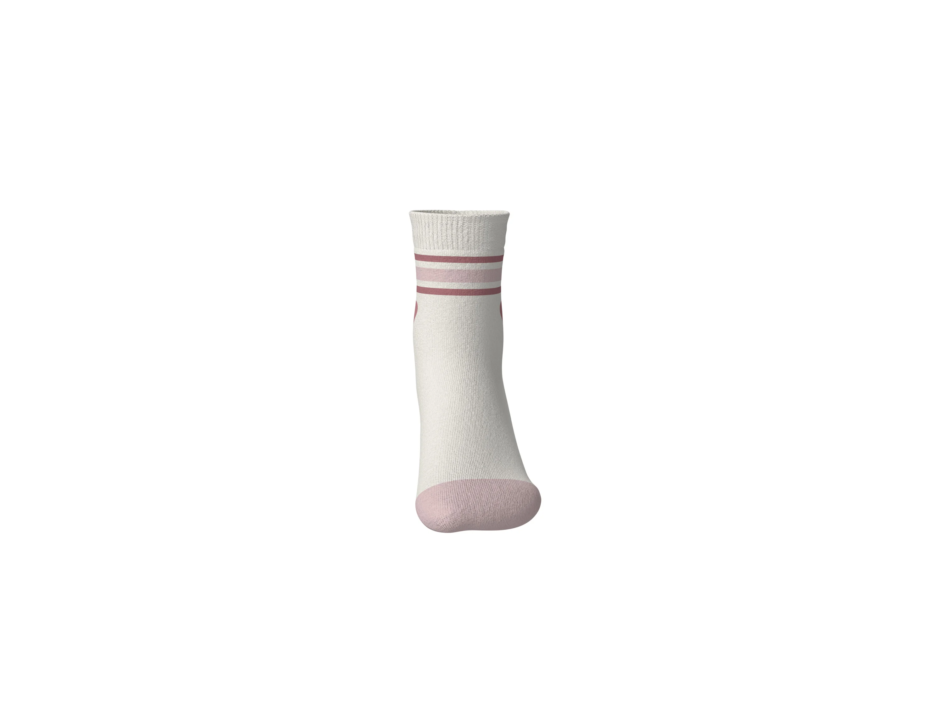 LUPILU® Kleinkinder Socken, 7 Stück (weiß/rosa/schwarz, 23-26) – Bild 3 von 4
