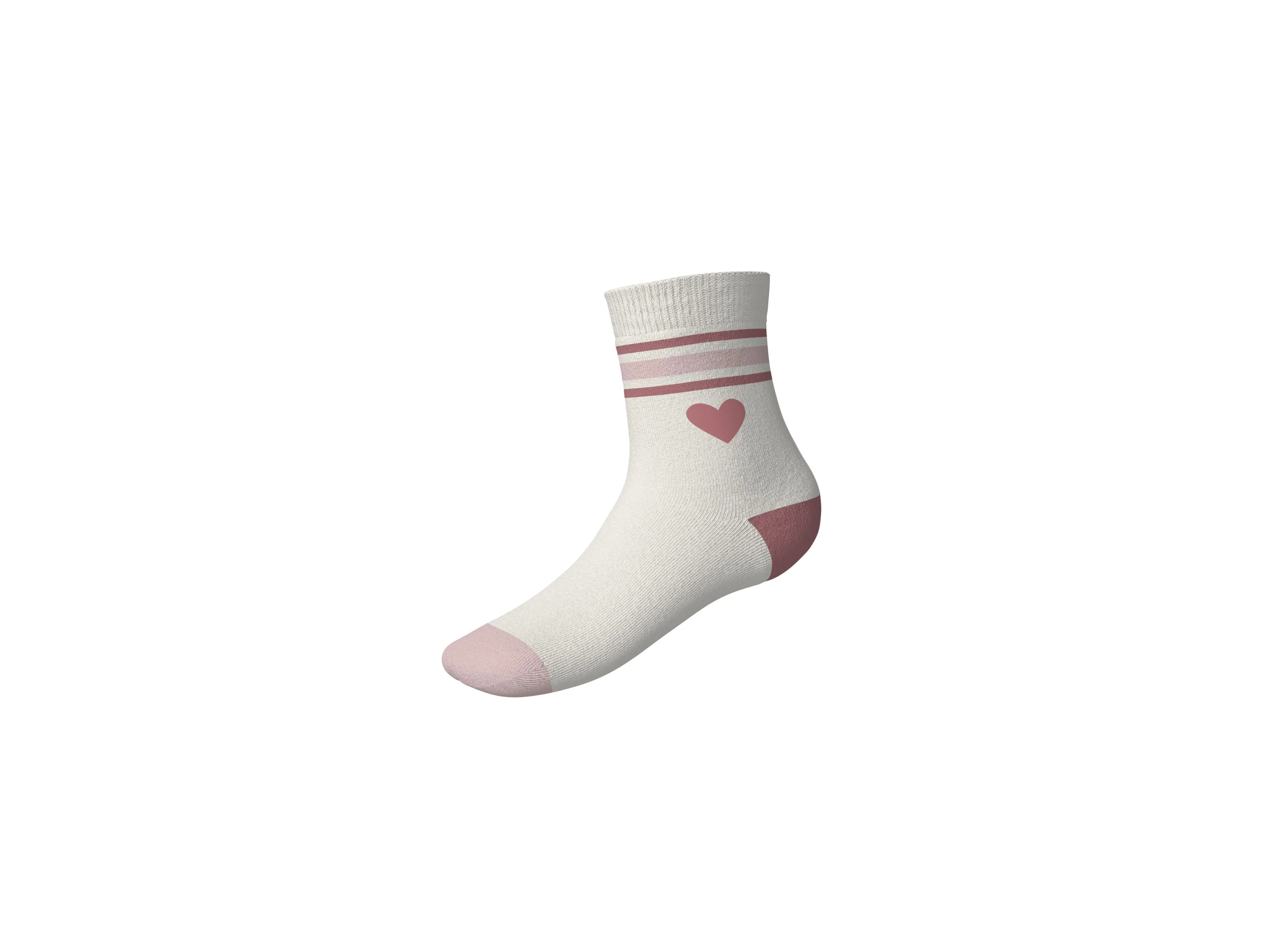 LUPILU® Kleinkinder Socken, 7 Stück (weiß/rosa/schwarz, 19-22) – Bild 2 von 4