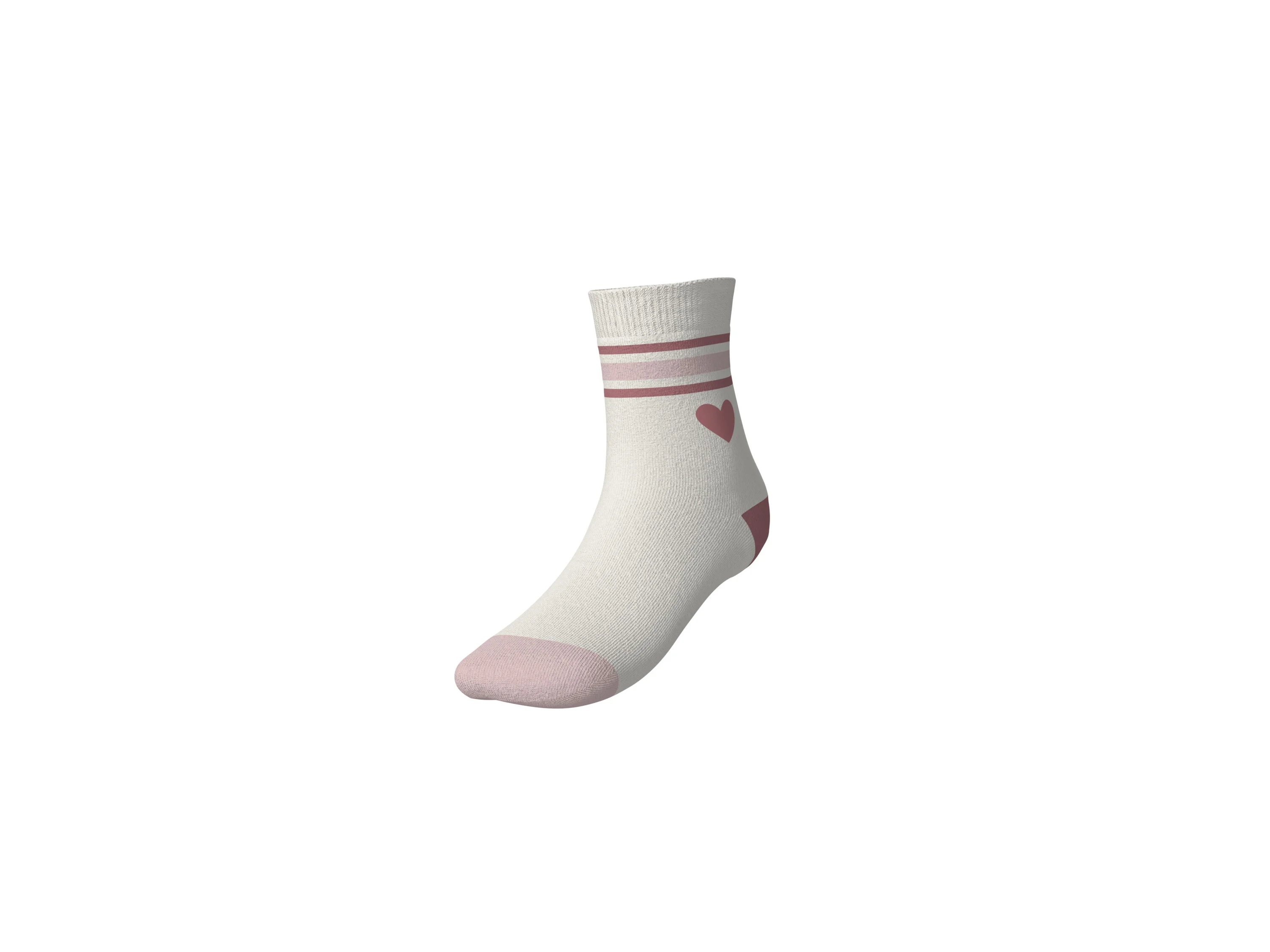 LUPILU® Kleinkinder Socken, 7 Stück (weiß/rosa/schwarz, 19-22) – Bild 4 von 4