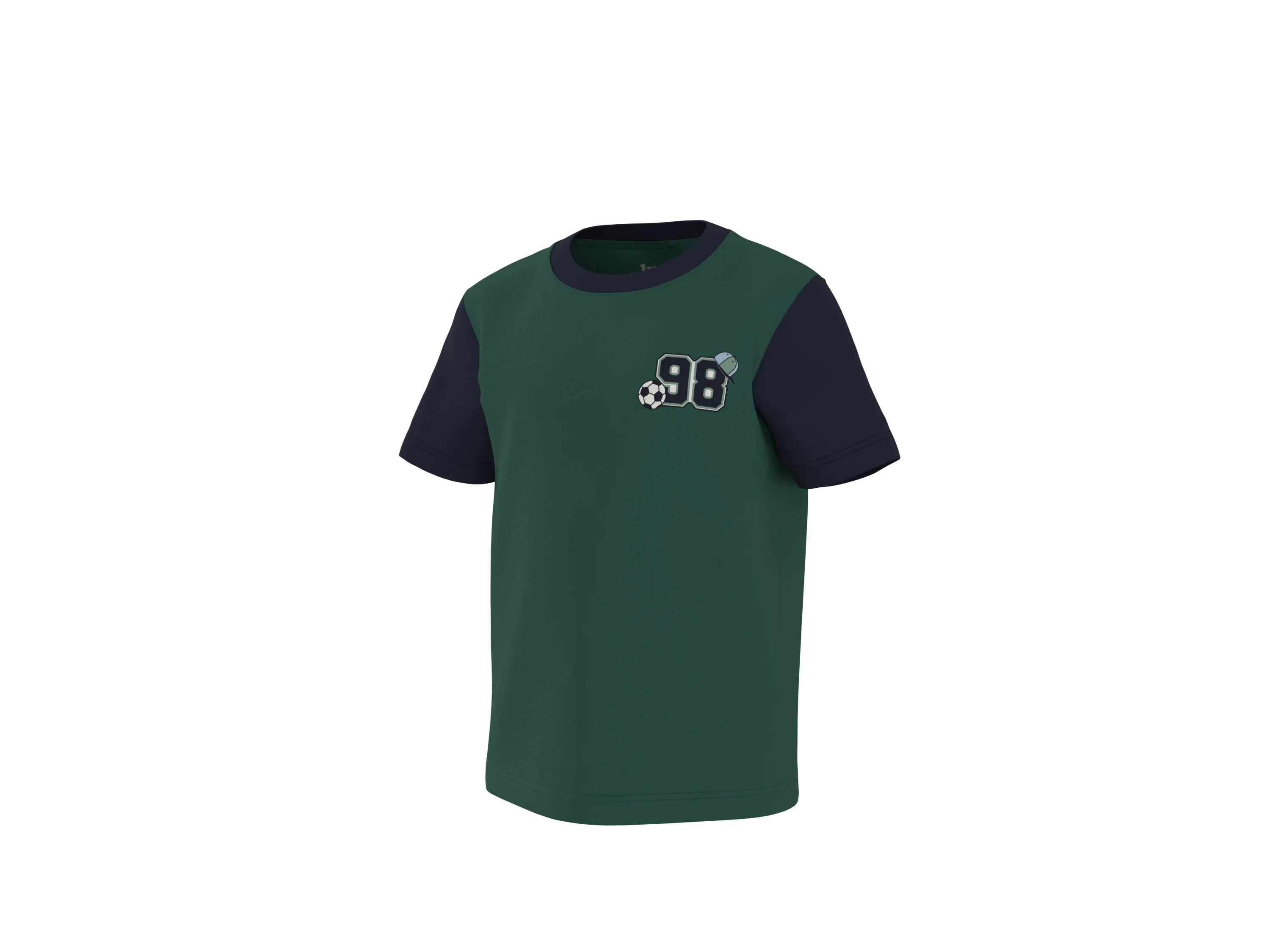 LUPILU® Kleinkinder T-Shirt, 2 Stück (Bär/grün, 122/128) – Bild 2 von 4