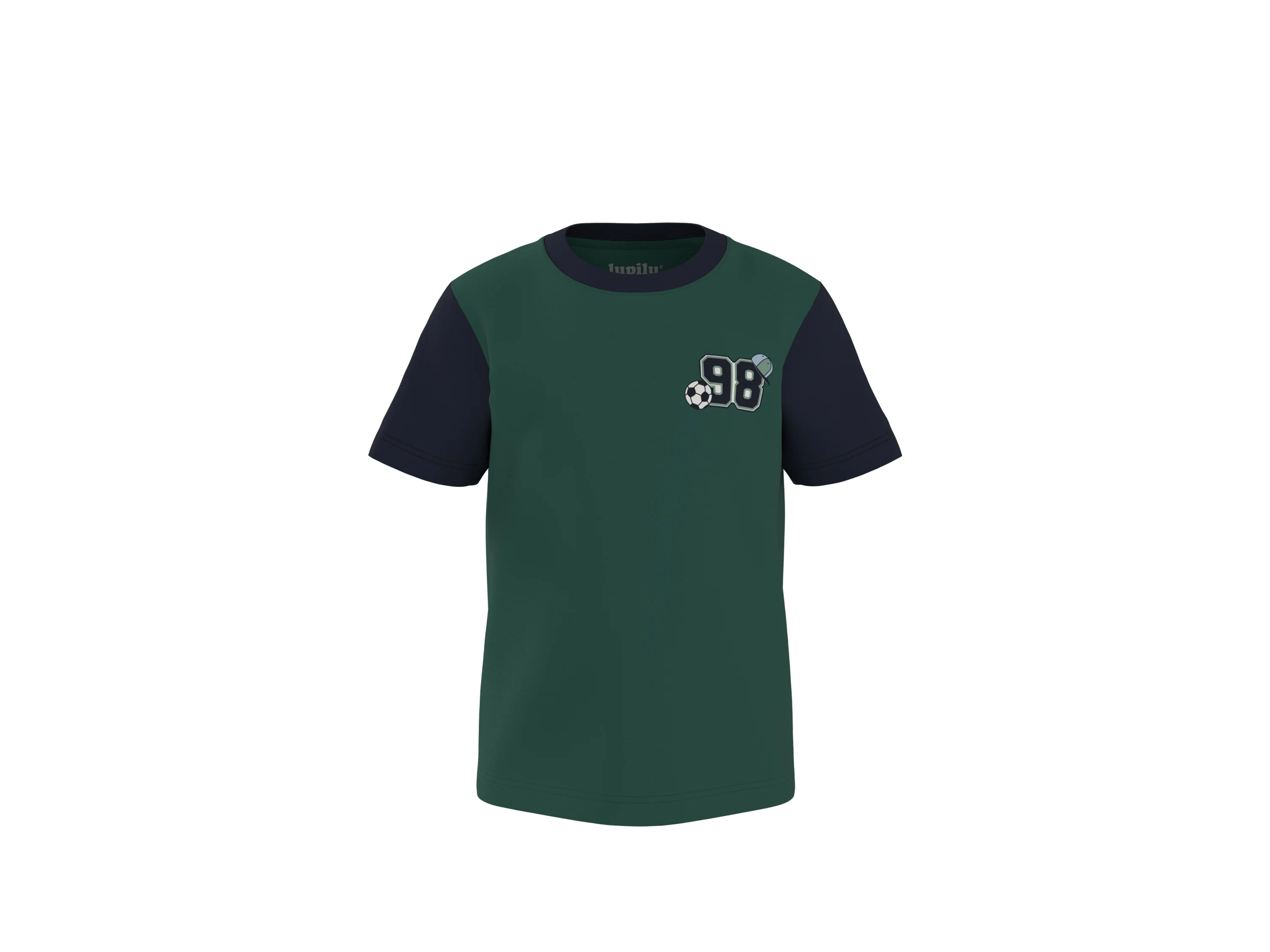 LUPILU® Kleinkinder T-Shirt, 2 Stück (Bär/grün, 110/116) – Bild 3 von 4