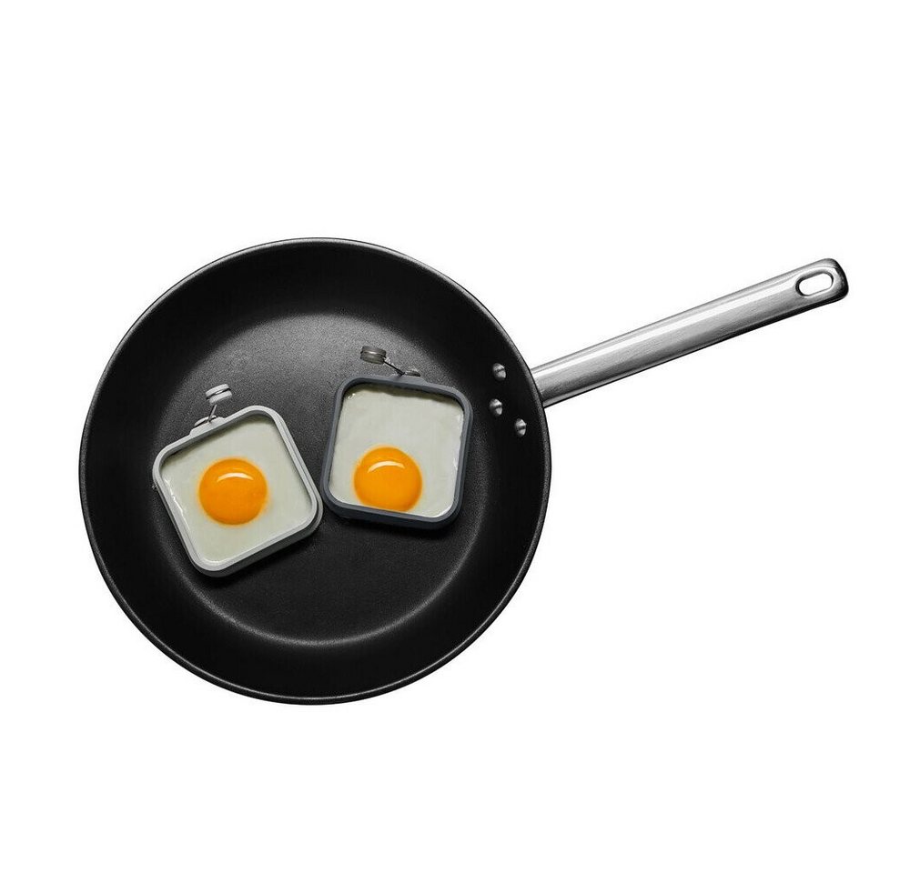 Lurch Eier-Pochierer Eiformer Quadrat 2er Set flint / iron-grey, (Set 1-tlg), Eiformer Quadrat, 2-tlg., 9,50cm, Platin-Silikon – Bild 3 von 5