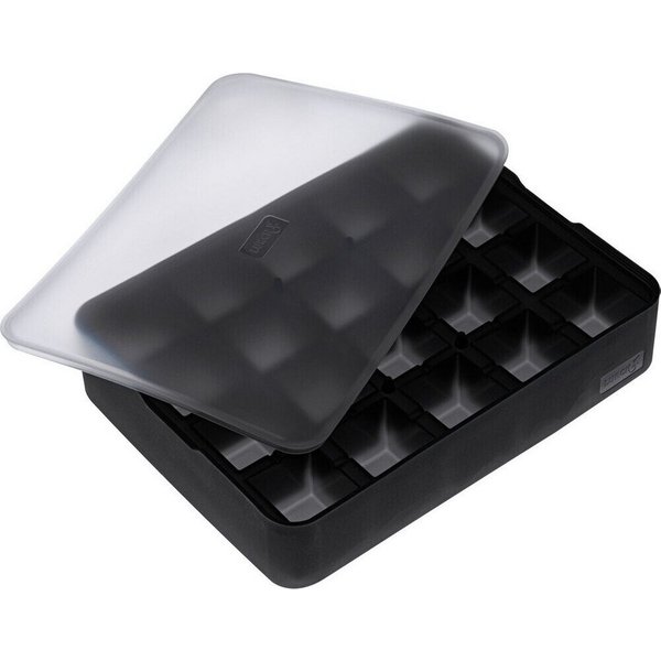 Lurch Eiswürfelform Eiswürfelform Würfel 3 cm Flexi-Form schwarz, (1-tlg), Eiswürfelform Würfel, 20,00cm, Premium-Platin-Silikon, schwarz