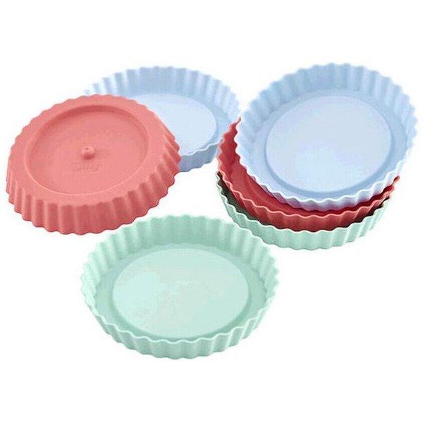 Lurch Tarteform Tortelett Pastel Mix Flexi Form 6er Set, (Set 6-tlg), Tortelett Pastel Mix Flexi Form, 6-tlg., Ø12,1cm, BPA frei