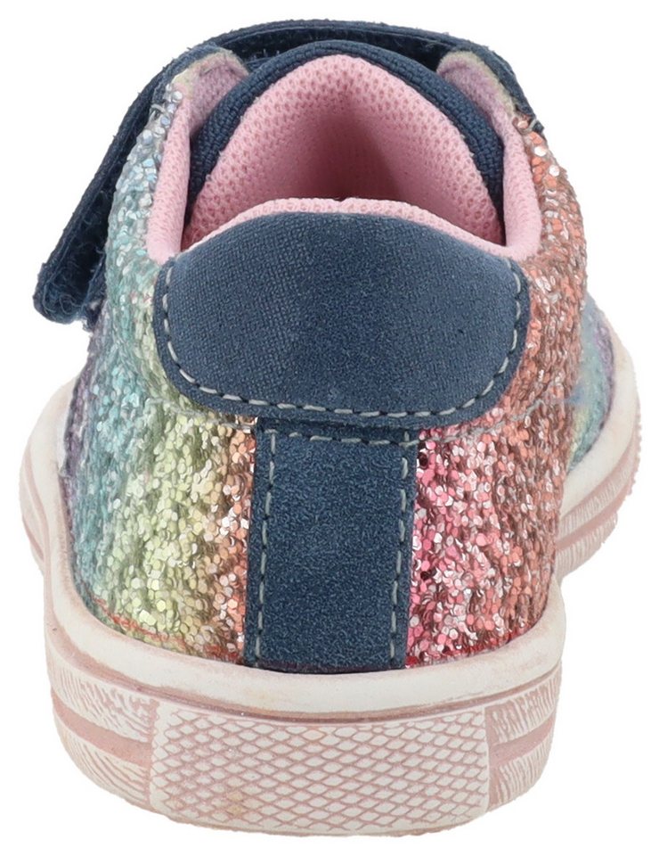 Lurchi Salita Sneaker, Schnürschuh mit bunten Glitzerbesatz, Größenschablone z. Download – Bild 4 von 5