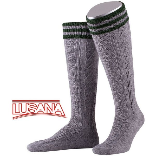 Lusana Trachtensocken Trachtenstrümpfe, handgekettel