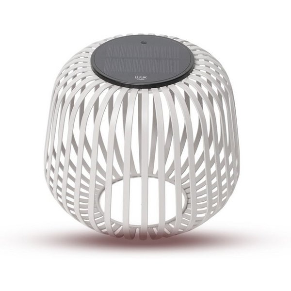 LUUK Studio LED Solarleuchte SOLIS, LED fest integriert, warmweißes Licht (2700 K), Tageslichtweiß, Kabellose LED Laterne mit herausnehmbaren Solarmodul