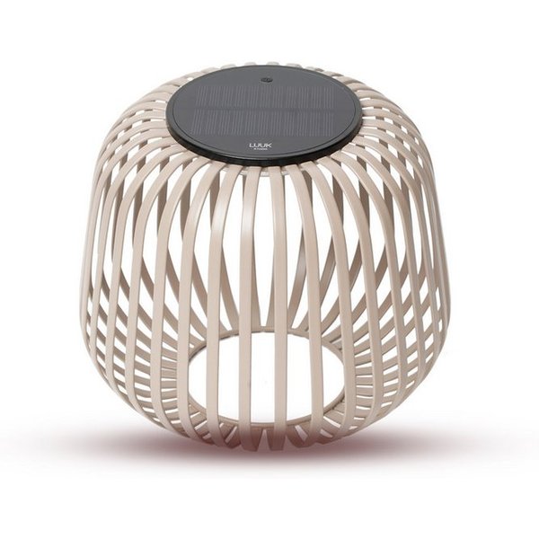 LUUK Studio LED Solarleuchte SOLIS, LED fest integriert, warmweißes Licht (2700 K), Tageslichtweiß, Kabellose LED Laterne mit herausnehmbaren Solarmodul