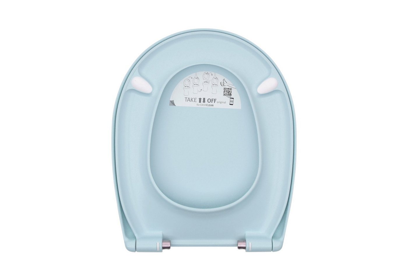 LUVETT WC-Sitz C100 mit Absenkautomatik, Duroplast sanitär, Universelle O-Form (Komplett-Set, Inklusive 3 Befestigungsarten), mit Original SoftClose® Absenkauto – Bild 3 von 5