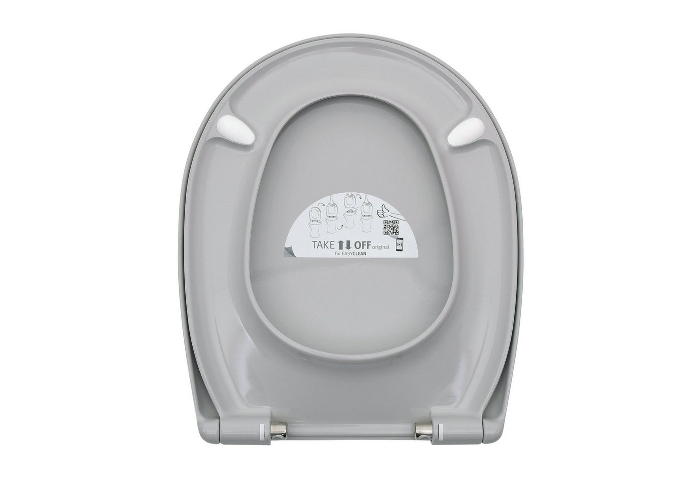 LUVETT WC-Sitz C100 mit Absenkautomatik, Duroplast sanitär, Universelle O-Form (Komplett-Set, Inklusive 3 Befestigungsarten), mit Original SoftClose® Absenkauto – Bild 3 von 5