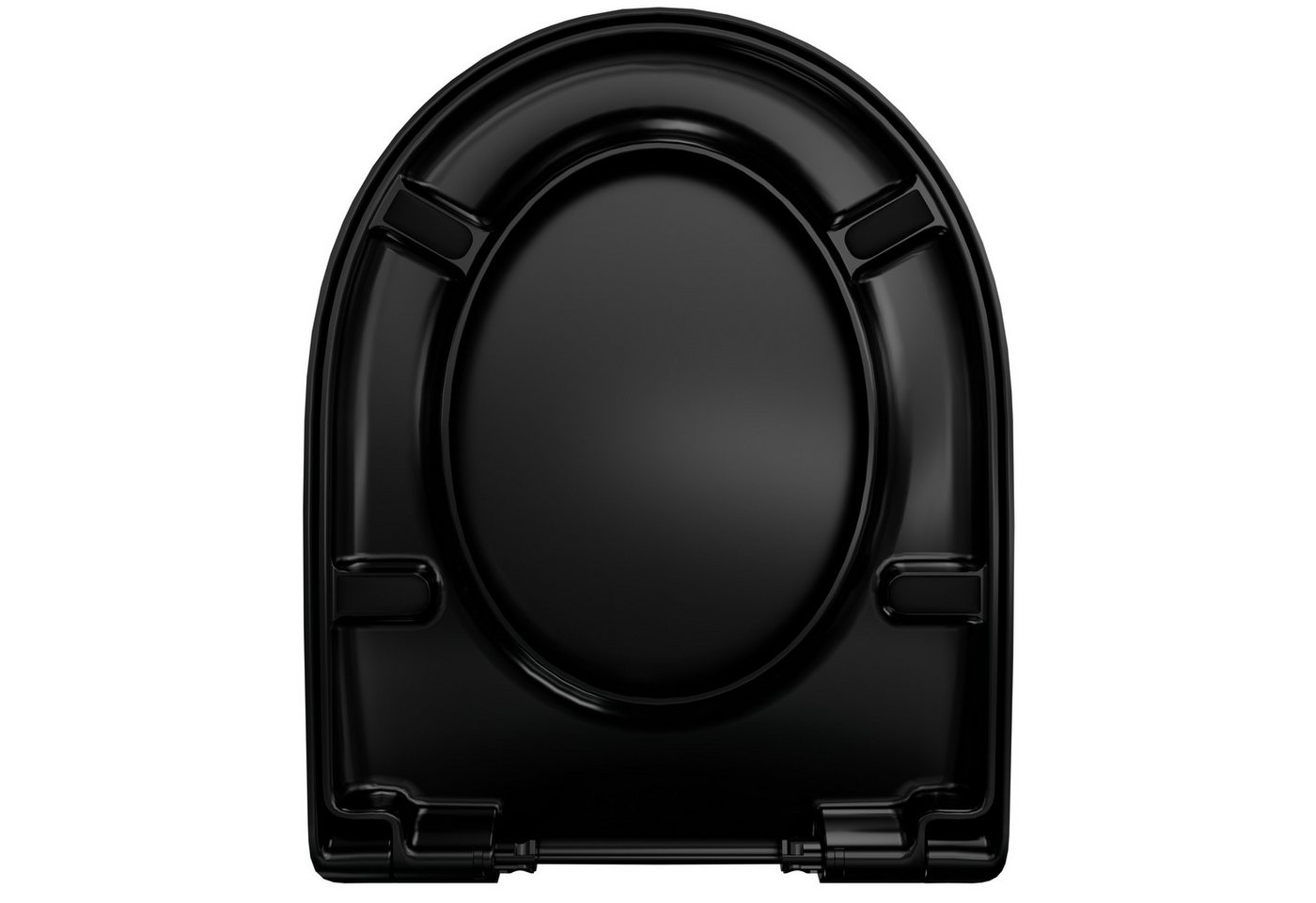 LUVETT WC-Sitz D140 Softclose Absenkautomatik, Duroplast, Geberit Renova Icon, D-Form (2 Montagevarianten von oben), mit Original SoftClose® Absenkautomatik, Du – Bild 3 von 5