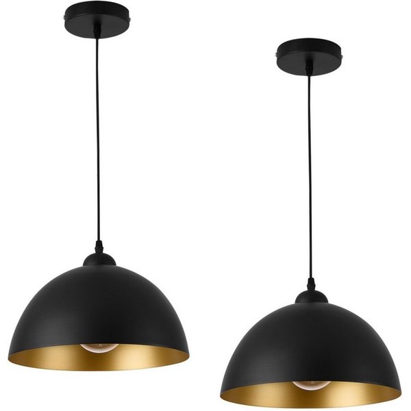 lux.pro Hängeleuchte, ohne Leuchtmittel, »Espoo« 2er Set Pendelleuchte Lampe schwarz