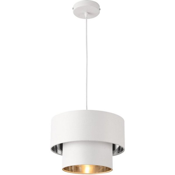 lux.pro Hängeleuchte, ohne Leuchtmittel, »Lopar« Deckenleuchte Pendelleuchte 30cm weiß/silber