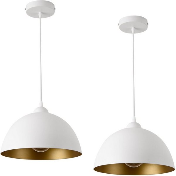 lux.pro Hängeleuchte, ohne Leuchtmittel, »Espoo« 2er Set Pendelleuchte Lampe weiß