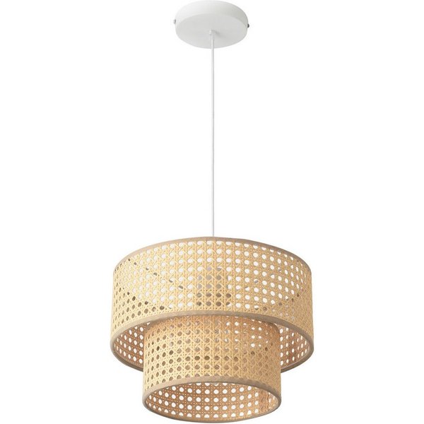 lux.pro Hängeleuchte, ohne Leuchtmittel, »Ascot« Ø30 cm Rattanoptik
