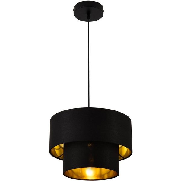 lux.pro Hängeleuchte, ohne Leuchtmittel, »Lopar« Deckenleuchte Pendelleuchte 30cm schwarz/gold