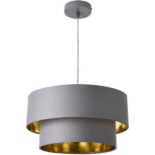 lux.pro Hängeleuchte, ohne Leuchtmittel, »Lopar« Deckenleuchte Pendelleuchte 30cm grau/gold