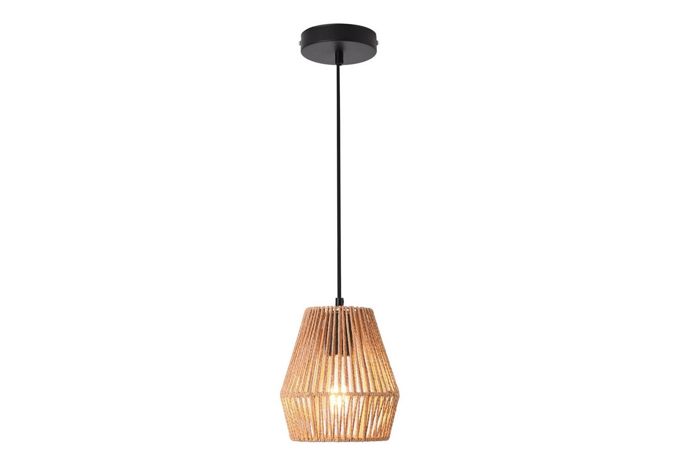 lux.pro Hängeleuchte, ohne Leuchtmittel, »Liverpool« 1x E27 160 x 18 cm Schwarz/Beige – Bild 3 von 5