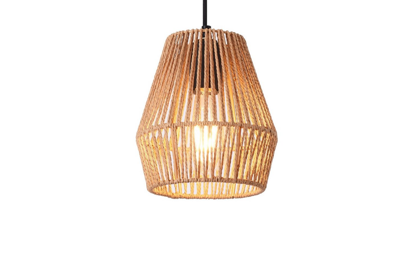 lux.pro Hängeleuchte, ohne Leuchtmittel, »Liverpool« 1x E27 160 x 18 cm Schwarz/Beige – Bild 5 von 5