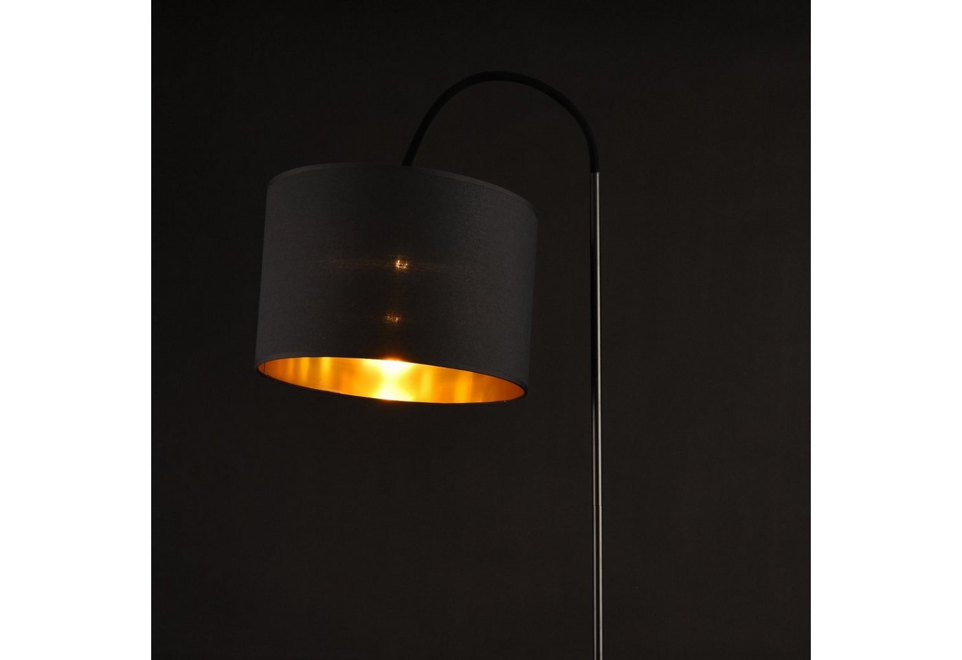 lux.pro Stehlampe, ohne Leuchtmittel, »Toledo« 173cm hoch Schwenkbar Schwarz – Bild 3 von 4