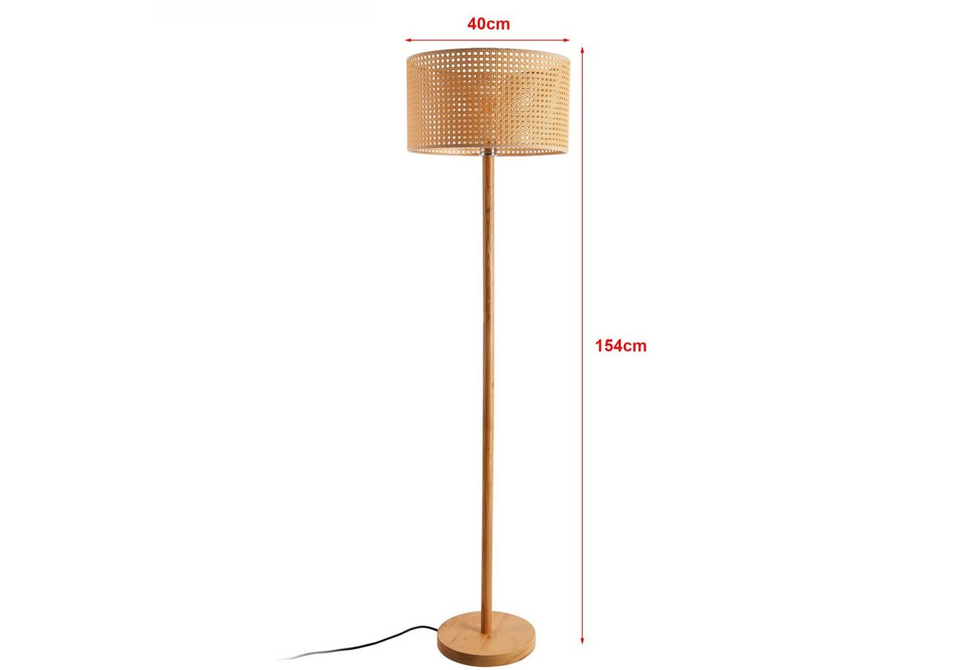 lux.pro Stehlampe, ohne Leuchtmittel, Rochdale Standlampe 1xE27 Gelbbraun – Bild 3 von 5