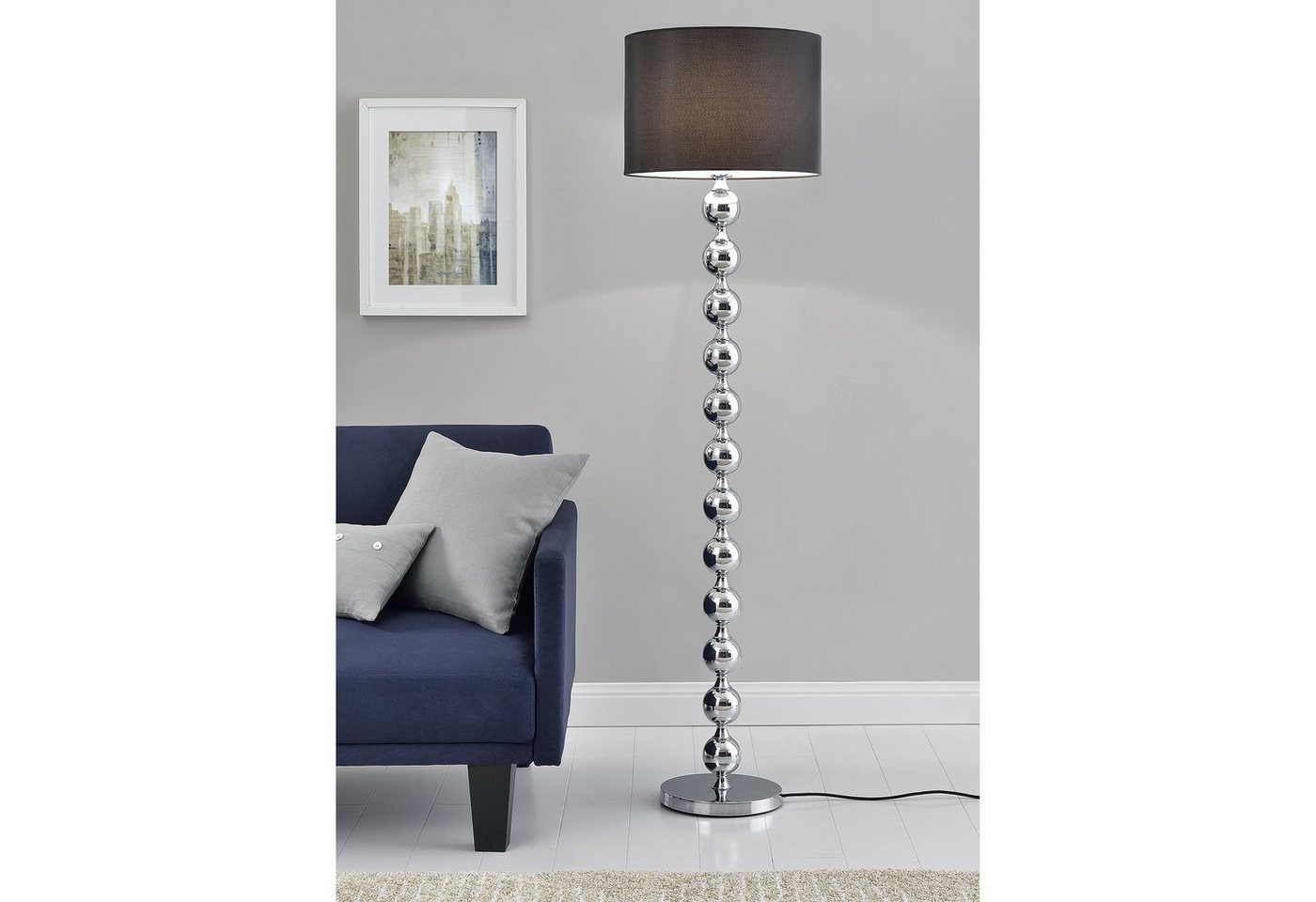 lux.pro Stehlampe, ohne Leuchtmittel, »Spheric Black« Elegante Stehleuchte Höhe 155cm – Bild 2 von 5