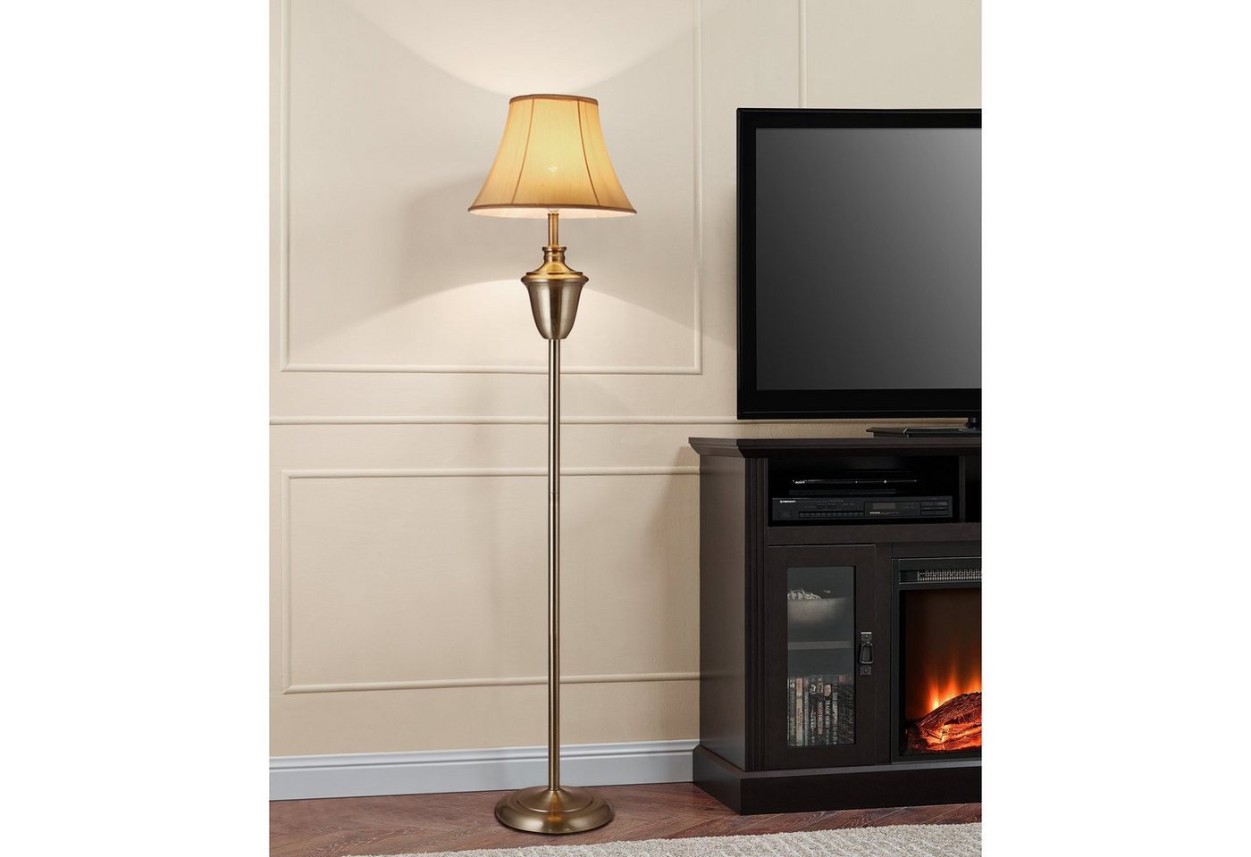 lux.pro Stehlampe, ohne Leuchtmittel, »Madrid« im Retro-Look - 1x E27 – Bild 2 von 3