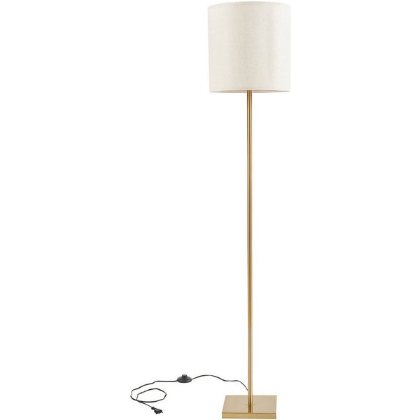 lux.pro Stehlampe, ohne Leuchtmittel, »Fildholm« 157 cm Messingfarben / Leinenoptik