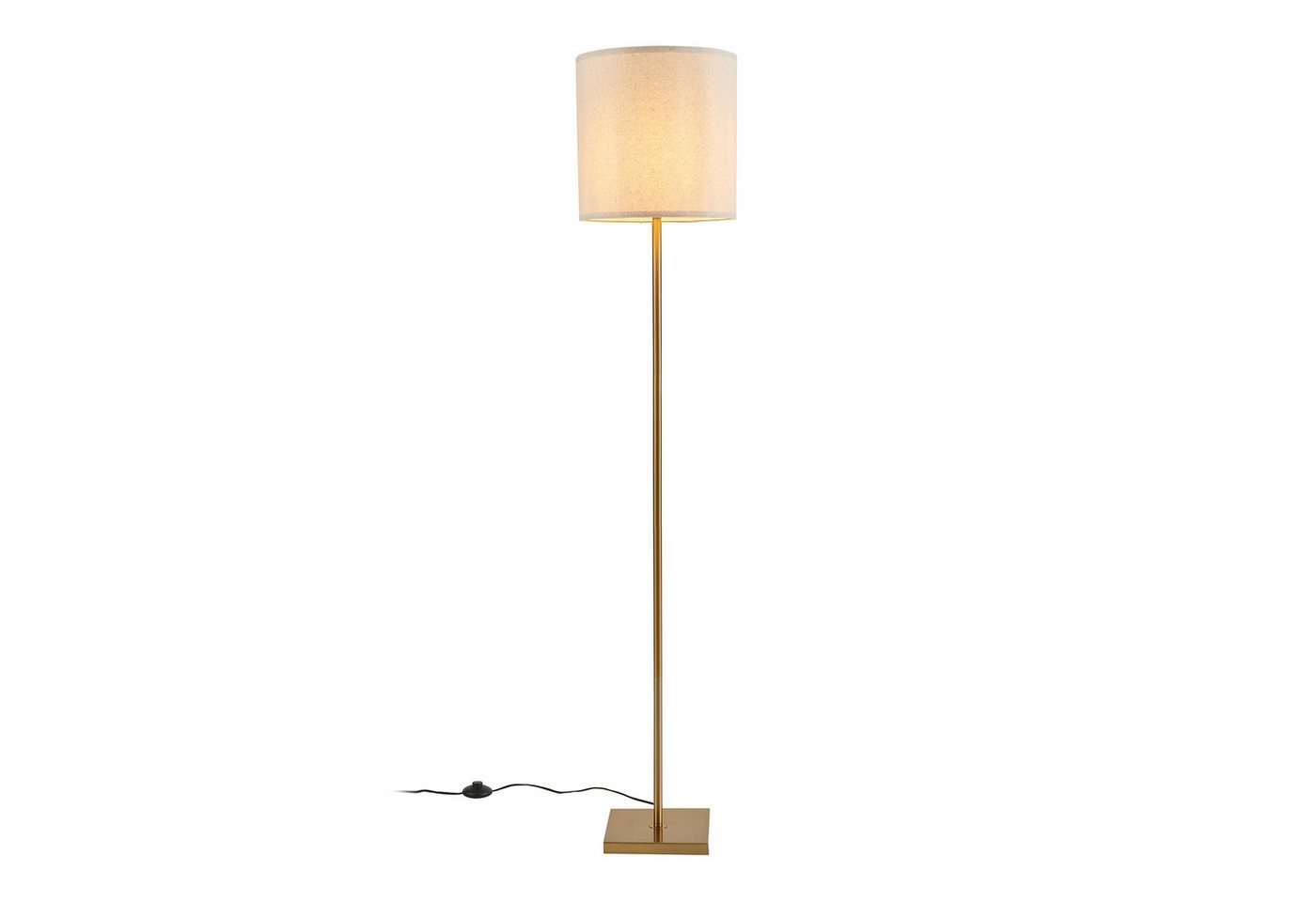 lux.pro Stehlampe, ohne Leuchtmittel, »Fildholm« 157 cm Messingfarben / Leinenoptik – Bild 4 von 5