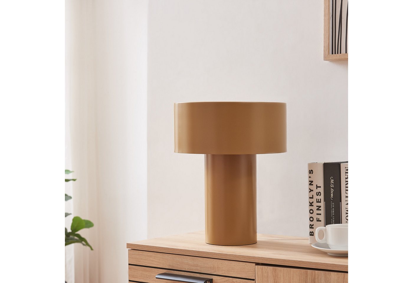 lux.pro Tischleuchte, ohne Leuchtmittel, »Kömn« Metall 37 x 30 x 30 cm Braun – Bild 2 von 5