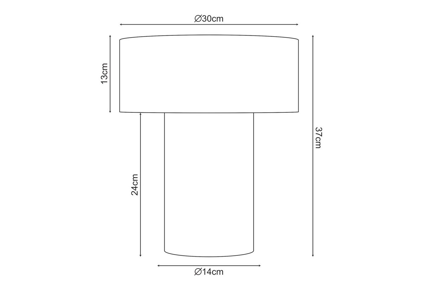 lux.pro Tischleuchte, ohne Leuchtmittel, »Kömn« Metall 37 x 30 x 30 cm Braun – Bild 5 von 5