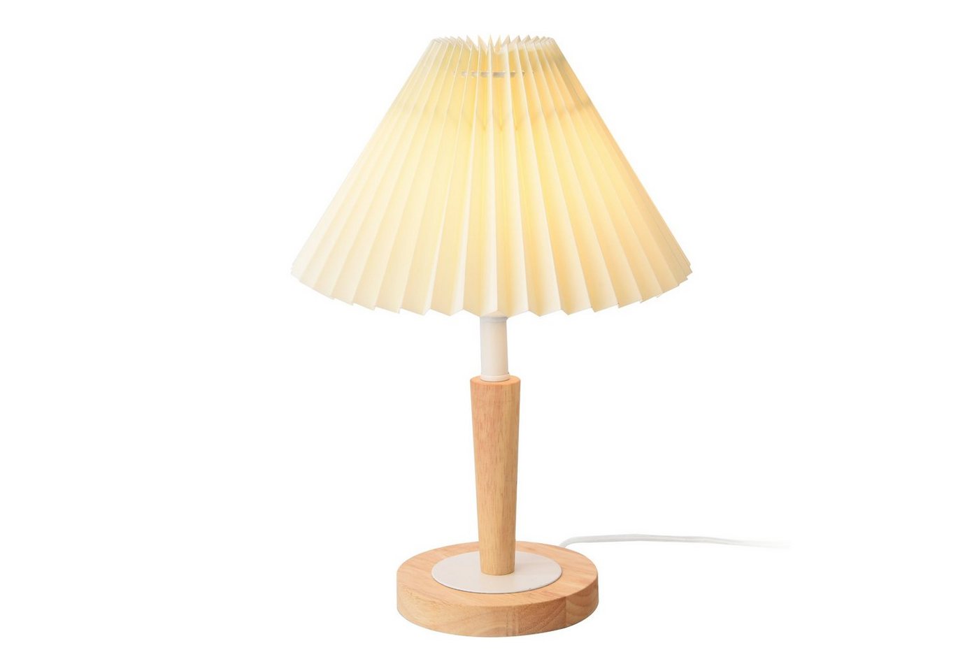 lux.pro Tischleuchte, ohne Leuchtmittel, »Sittingbourne« 1 x E14 Cremeweiß – Bild 3 von 5