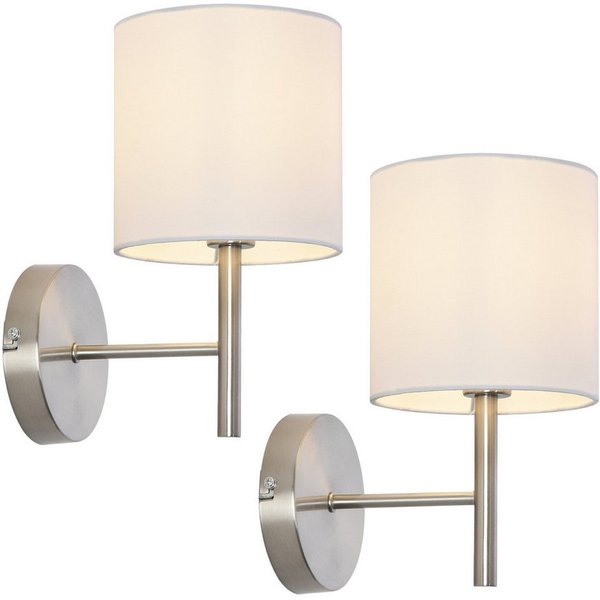 lux.pro Wandleuchte, ohne Leuchtmittel, »Winsford« E14 Metall Textil