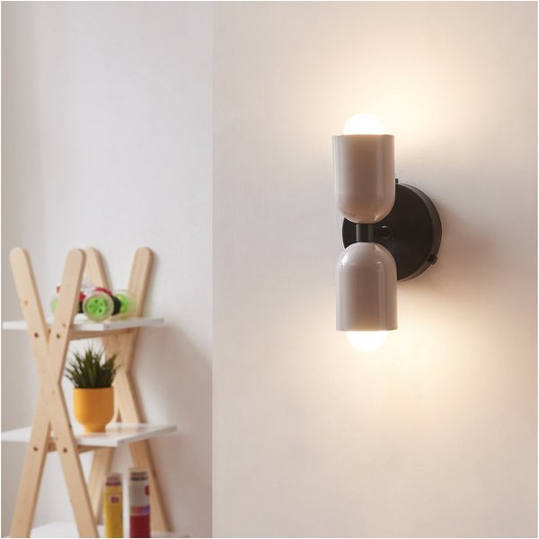 lux.pro Wandleuchte, ohne Leuchtmittel, »Trorlos« 2-flammig Metall 22 x 12 x 12 cm Milchweiß