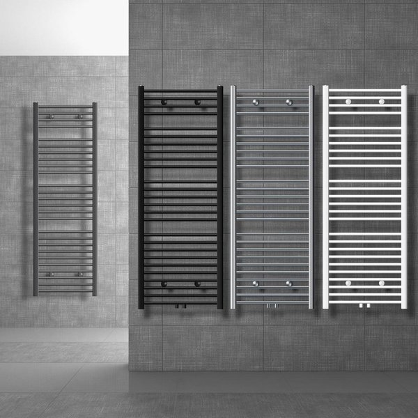 LuxeBath Badheizkörper Sahara Heizkörper Handtuchtrockner Badezimmer Heizung für Handtücher, Design Handtuchheizkörper Handtuchwärmer Mittelanschluss gerade 410