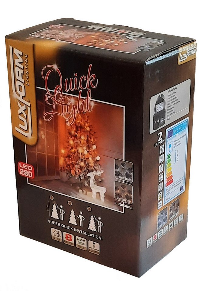 Luxform LED-Baummantel Lichterkette Tannenbaum Christbaum Beleuchtung 280 LED 120cm, 280 LED´s – Bild 4 von 5