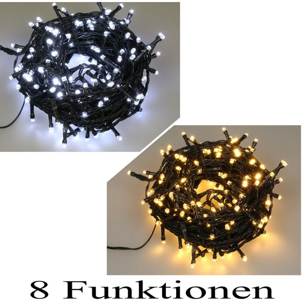 Luxform LED-Lichterkette Lichterkette LED 200 LED Länge 13m Deko Weihnachtsbeleuchtung