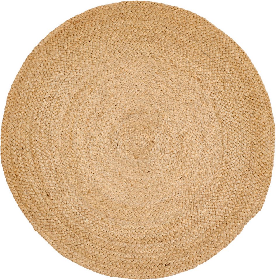 LUXOR living Teppich Ibo, Juteteppich, rund, Höhe: 7 mm, Wendeteppich, handgeflochten, Naturfaser, Boho-Style, Wohnzimmer – Bild 5 von 5