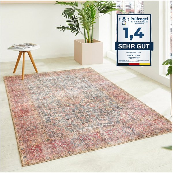 LUXOR living Teppich Lago, rechteckig, Höhe: 6 mm, faltbarer Teppich, modernes Design, waschbar, In- und Outdoor geeignet