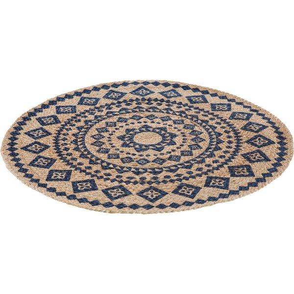 LUXOR living Teppich Mamda, Juteteppich, rund, Höhe: 4 mm, Flachgewebe, handgeflochten, Flecht Design, Naturfaser, Boho-Style