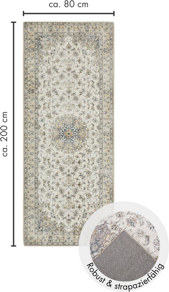 LUXOR living Teppich Prima 3, rechteckig, Höhe: 7 mm, Kurzflor, Orient-Optik, Vintage Design, auch als Läufer erhältlich – Bild 3 von 3